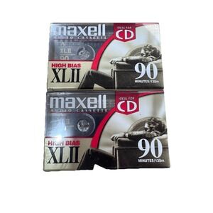 Maxell XLII 90 High Bias Audio Cassette Tapes IEC Type II Sealed Lot Of 2 NOS